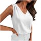 thumbnail image 1 of Top sin Mangas Clásico de Cuello en V de Mujer en Tela de Punto Suave Y Transpirable para Capas Versátiles Y Estilo Casual, 1 of 6