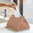 thumbnail image 4 of Rocae Mushroom Print Long Tissue Box Lid Durable Leather Tissue Box Lid Can Be Used as Modern Home Decoration, 4 of 9