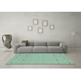 thumbnail image 3 of Ahgly Company Indoor Rectangle Solid Light Blue Modern Area Rugs, 7' x 9', 3 of 4