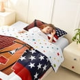 thumbnail image 3 of Erosebridal American Flag Print Twin Comforter Sets,Rugby Pattern A Alphabet Bedding Set For Boys Kids,Reversible,2pcs, 3 of 7