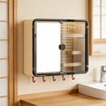 thumbnail image 2 of Bathroom Wall Mounted Storage Cabinet With Doubles Doors And Pegboard Multifunctional Organizer For Vanity And Shower, 2 of 7