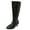 Black PU 371, variant on Women's Extra Wide Calf Knee High Boots, True Wide Width Long Slouchy Ladies Boots, Flat Low Heel Casual Combat Tall Boots for Women.