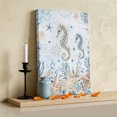 thumbnail image 3 of Marine Life Canvas Wall Art for Living Room Bedroom Bathroom, Watercolor Ocean Seahorse Coral Starfish Seashell Coastal Canvas Art Wall Decor, Artwork for Walls Home Office Decor, 8"x12", 3 of 9