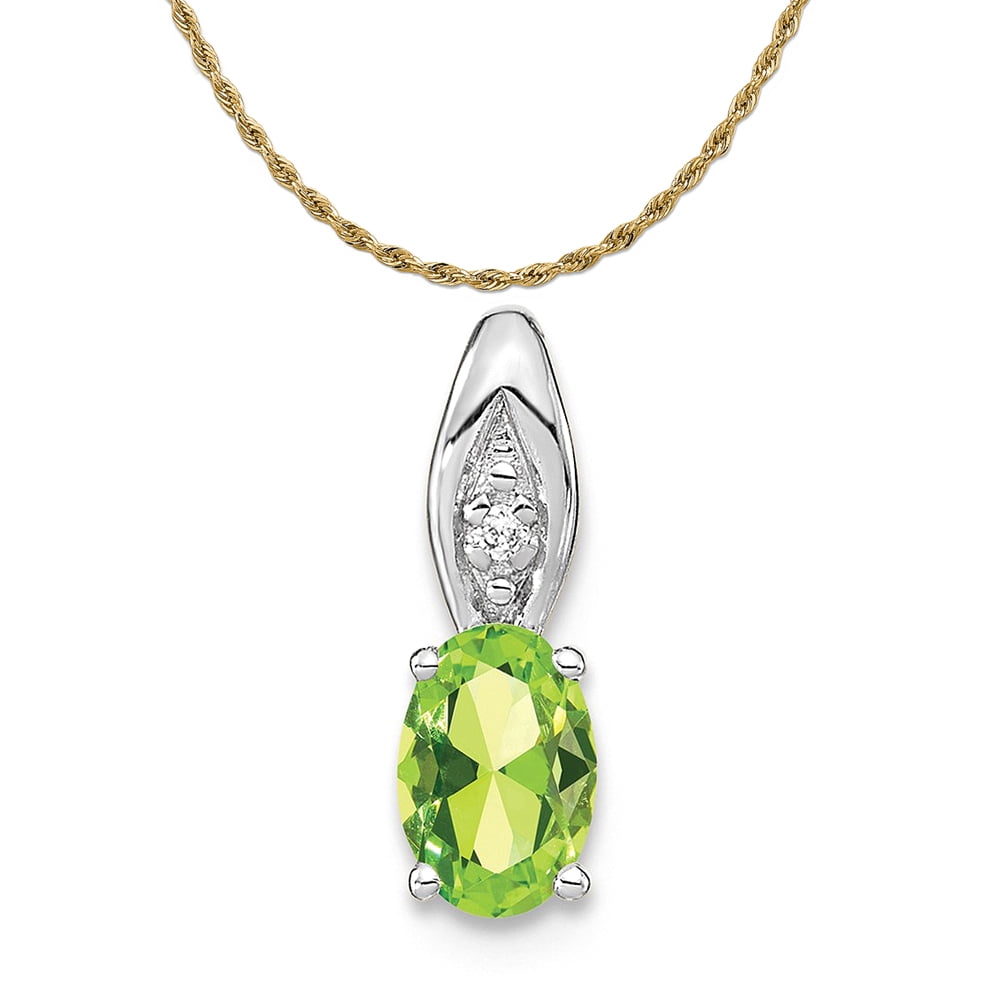 rope chain with diamond pendant
