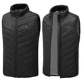 thumbnail image 4 of REORIAFEE Heat Vest Jacket Unisex with 9 Heating Zones Electric Heated Coat without Power Bank Heat Jacket Battery Not Included Waistcoat Black L, 4 of 6