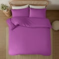 thumbnail image 5 of Moonlight20015 2 PC Duvet Cover Set Twin Size Plain Button Closer Soft Brushed Microfiber Purple Color 68 x 90 Inches, 5 of 9