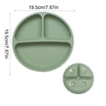 thumbnail image 6 of Bxaolu 7.7-Inch Unbreakable Divided Plates, 5-Pack Silicone Plates with Suction, BPA-Free, 3-Compartment Portion Control Plates, Durable Dinnerware for Adult/Ba**by, 6 of 7