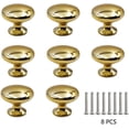 thumbnail image 4 of Juego de 8 tiradores de cajones Tiradores de muebles Tiradores de puertas Tiradores de puertas dorados Tiradores de armarios de metal con tornillos Puertas de armarios de cocina (25 mm * 30 mm), 4 of 5