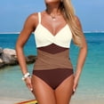 thumbnail image 2 of XIYON Women's One Piece Swimsuit Color Block Swimsuit Athletic Swimwear For Beach Pool Surf Summer Beach Swimwear, 2 of 5