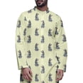 thumbnail image 4 of Atasi Mandarin Collar Printed Long Mens Kurta Pajama Set Boys Casual Wear, 4 of 4