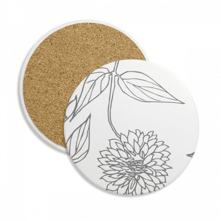 

Feverfew s Art Pattern Coaster Cup Mug Tabletop Protection Absorbent Stone