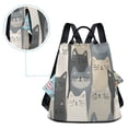 thumbnail image 5 of FORMRS Women's Travel Backpack Purse Anti-Theft Hidden Pockets Casual Shoulder Bag, Blue Cute Cats, 5 of 7