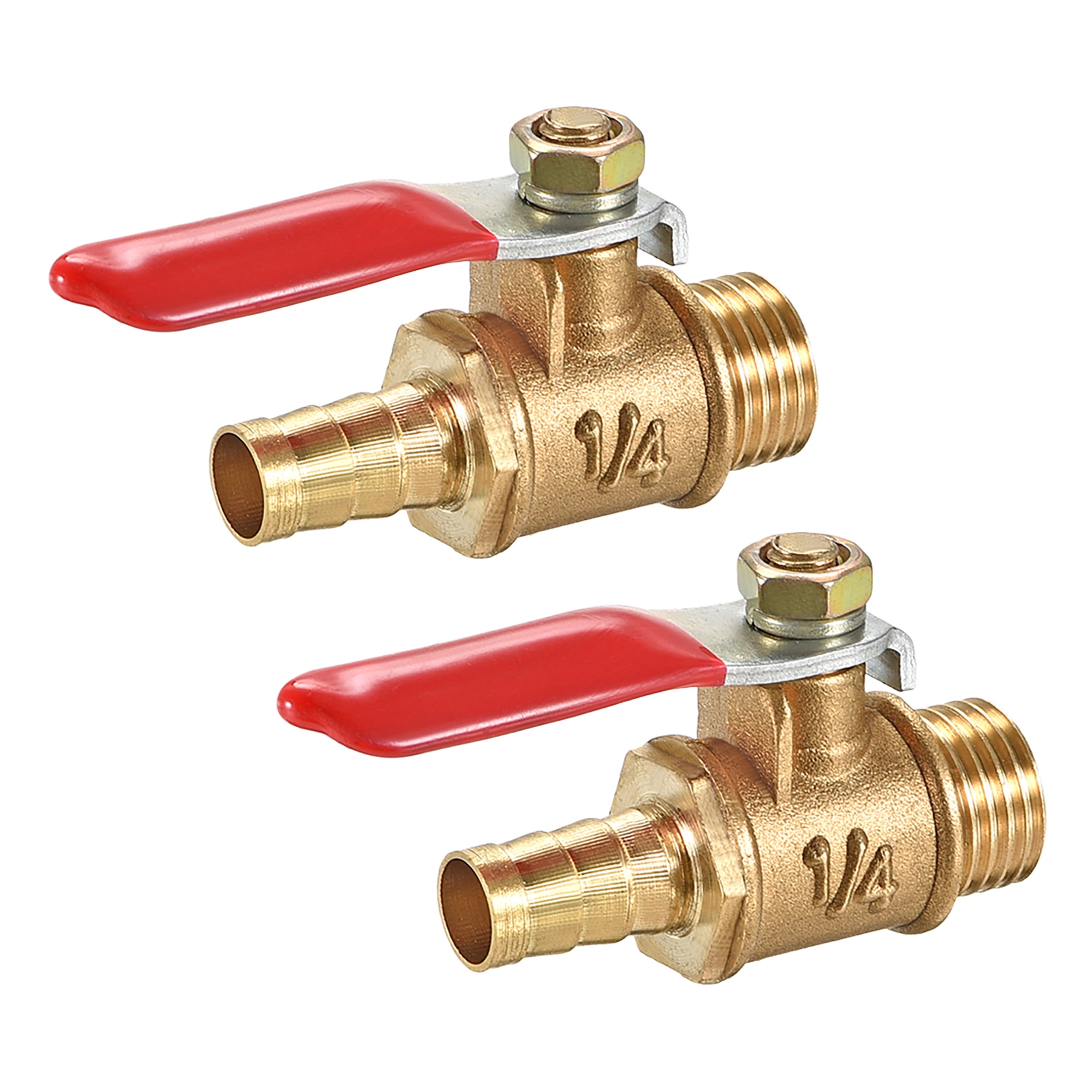 Brass Air Ball Valve Shut Off Switch G1/4 Male to 5/16" Hose Barb