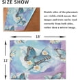 thumbnail image 5 of GZHJMY Placemats Set of 4,Butterfly Flower Watercolor Heat-Resistant Non-Slip Double Sided Washable Kitchen Dining Table Mats for Kitchen Table Decoration, 12"x18", 5 of 6