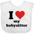 thumbnail image 3 of Inktastic I Heart My Babysitter Boys or Girls Baby Bib, 3 of 4