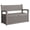 Gray Stripe, variant on Nihsuao 80 Gallon Plastic Storage Bench Made of Durable Weatherproof Resin, Deck Box Lockable Storage Compartment for Outdoor Patios & Lawns, Gray