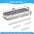 thumbnail image 3 of Plastic Pencil Box Large Capacity Pencil Boxes Clear Boxes with Snap-Tight Lid Stylish Office Supplies Storage Organizer Box Feathers and Beads Pattern, 3 of 7