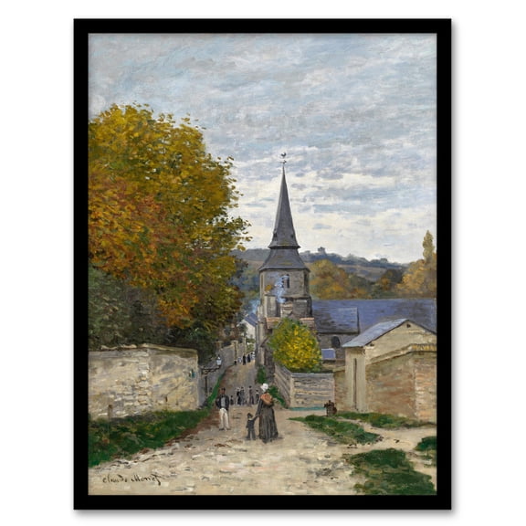 Artery8 Claude Monet Street in Sainte Adresse France Framed Wall Art Print Home Décor A4