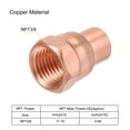 thumbnail image 3 of Unique Bargains 1/2 Inch Copper Female Adapters NPT3/8 Internal Thread Welding Fitting for Household Water Pipe, 3 of 6