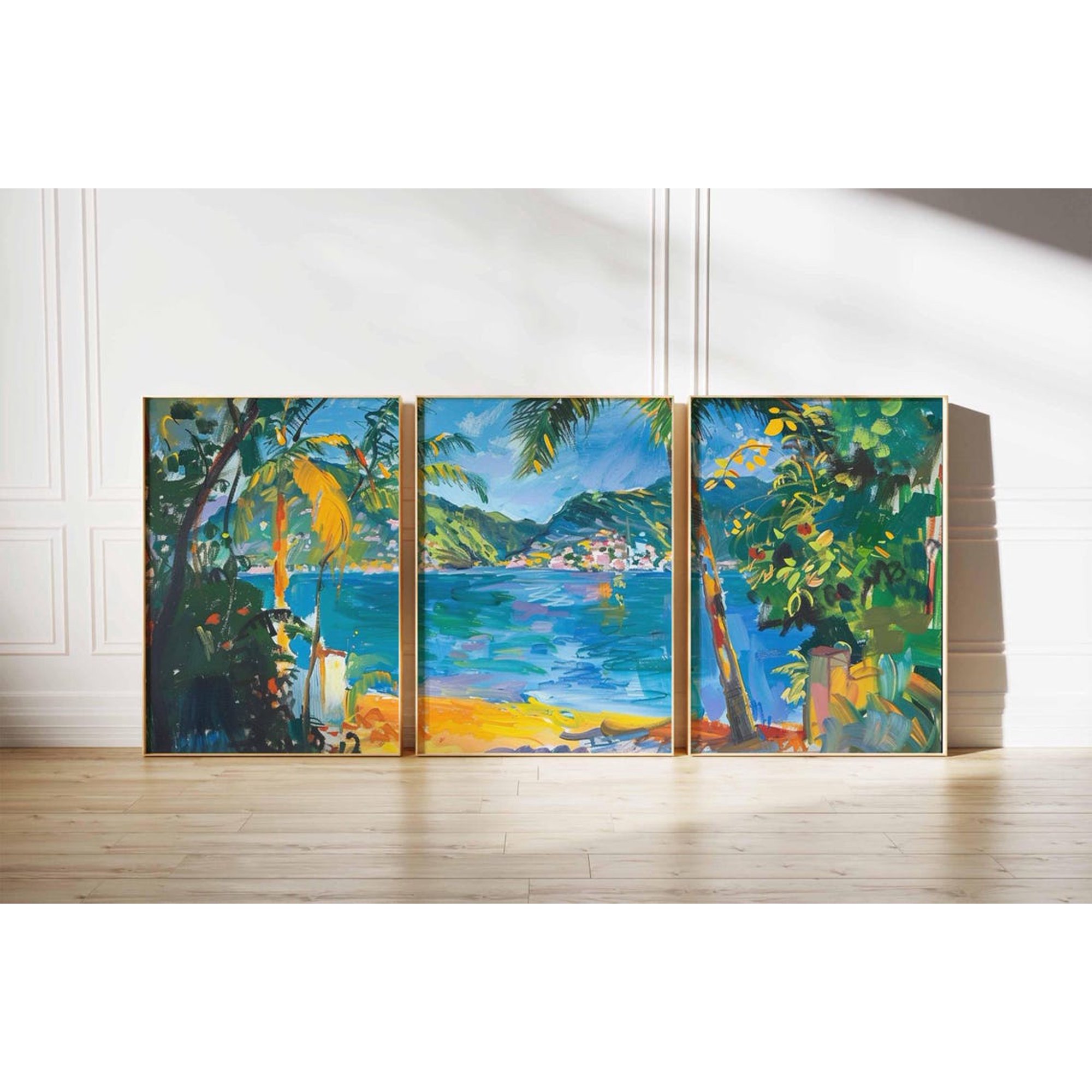 Set Of 3 Saint Lucia Wall Art Prints Caribbean Travel Coastal Travel Inspired Home And Office Decor