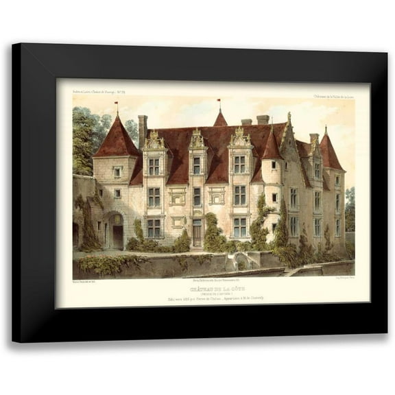 Petit, Victor 14x11 Black Modern Framed Museum Art Print Titled - French Chateaux VI