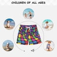 thumbnail image 6 of FORMRS Boys Swim Trunks Quick Dry Mesh Liner Boardshorts Sizes XS-XL, Colorful Psychedelic, 6 of 7