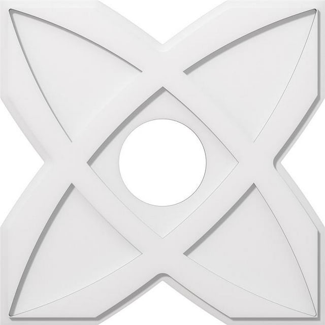 Ekena Millwork CMP26TS-07000 26 in. OD x 7 in. ID Square Titus Architectural Grade PVC Contemporary Ceiling Medallion