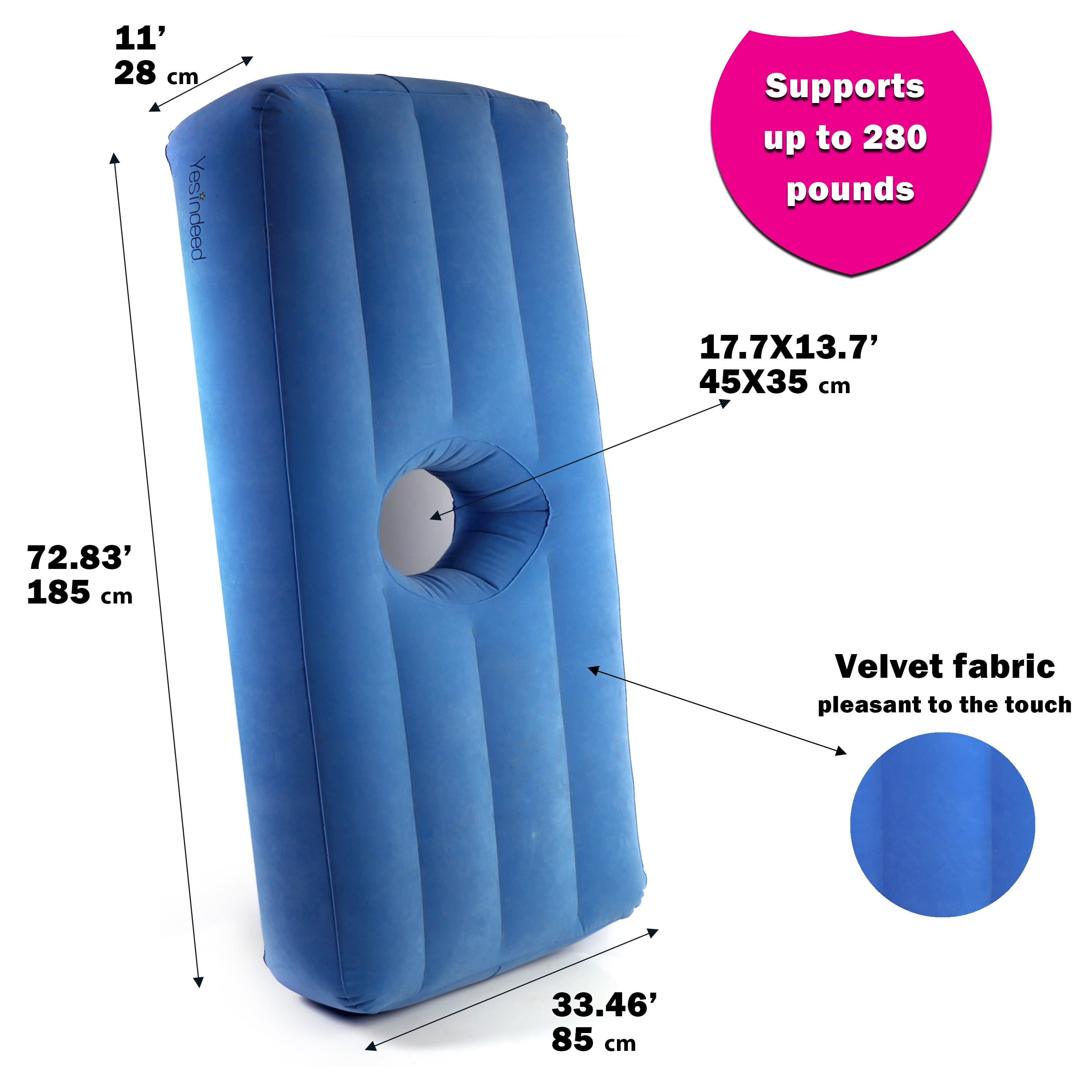 Xernity Inflatable BBL Bed - Mattress with Hole After Surgery for Butt  Sleeping, Brazilian Butt Lift Recovery, BBL Post Surgery Supplies; air  Pump, Neck Pillow and Female Urination Device Included