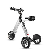 Topmate ES32 Electric Scooter Mini Tricycle for Adult, Foldable Electric 3 Wheel Mobility Scooter with Reverse Function, Key Switch and LED Display Electric Trike for Travel Outdoor
