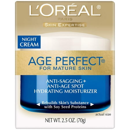 Lâ€™Oreal Age Perfect for Mature Skin Night Cream, 2.5 oz (Best Night Cream For Mature Skin)