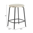 thumbnail image 6 of Walker Edison Modern Upholstered Counter Stool, Set of 2, Ivory, 6 of 15
