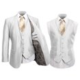 thumbnail image 3 of Mens Suit Two Piece Solid Notch Lapel Set With Free Matching Vest, 3 of 4