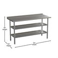 thumbnail image 5 of Flash Furniture Stainless Steel Worktable with 2 Undershleves, 5 of 9
