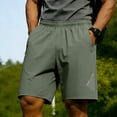 thumbnail image 2 of Men's Workout Running Shorts 7" Lightweight Training Gym Athletic Shorts for Men with Zipper Pockets Size XS-2XL Army Green, 2 of 9