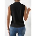 thumbnail image 3 of Womens Pleated Tank Tops V Neck Casual Sleeveless Blouses Summer Basic Vest Shirt Black S, 3 of 6