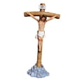 thumbnail image 4 of Jesús en , familia , figura católica orante, crucifijo de Jesús duradero, cruz de pared para mesa del hogar, 4 of 9