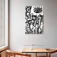 thumbnail image 2 of Elephant Stock Black And White Graffiti Italian Wall Art - Vertical Multi Panel Canvas - Living Room Wall Decor - Kids Nursery Multi Panel - Black And White Decor By Emmanuel Signorino - 36" X 57", 2 of 8