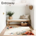 thumbnail image 3 of ODIKA 4'x6' Machine Washable Non-Slip Area Rug, Elegant Floral Artistic Boho for Stylish High Traffic Rug, Ivory, 81150, 3 of 7