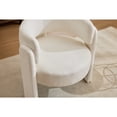 thumbnail image 6 of Accent Chair, Armchair, Boucle Chair&nbsp;Modern Upholstered Fabric Accent Armchair, Comfortable Leisure Single Sofa Chair for Living Room, Bedroom, Office, Ancient White, 6 of 11