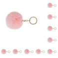 thumbnail image 2 of Bewildely Fuzzy Ball Llavero Flexible Cómodo Encantadores Llaveros Adorables Prácticos Llaveros Mujeres para Niños Adultos Ancianos Estudiantes Rosa 8 Rosa 8cm 10piezas Bewildely CBP378304, 2 of 3