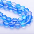 thumbnail image 3 of Perlas de Cristal de Vidrio Mate Uxcell de 8mm, Redondas Sueltas Sintéticas Mate Brillantes de Piedra Lunar para Fabricación de Joyas, Azul, 3 of 5