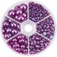 thumbnail image 1 of About 690pcs 6 Sizes MediumOrchid Flat Back Pearl Cabochon for Crafts Scrapbooking Embellishment Shoes Wedding Dress DIY Phone Nail Making (4mm, 5mm,6, 1 of 5