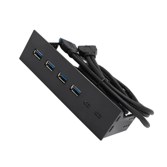Hub De Panel Frontal USB 3.0, Panel De Extensión De Unidad óptica Plug And Play De 4 Puertos 5,25 Pulgadas 5 Gbps Para Placa Base