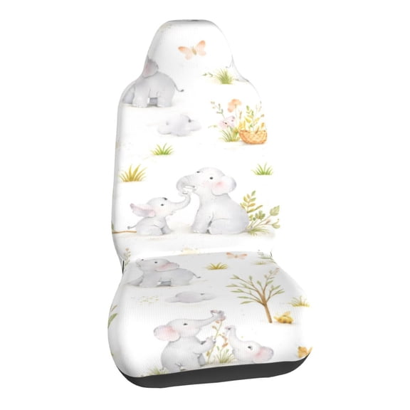 Elephant Motif Car Seat Covers Stretch Car Seat Protectors Universal Fit