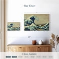 thumbnail image 4 of Elephant Stock The Great Wave Off Kanagawa Wall Art - Horizontal Canvas Wall Art - Living Room Wall Decor - Beach Canvas - Beige And Blue Decor By Hokusai - 12" x 8", 4 of 8