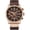 Brown Rose, variant on Mens Sport Military Analog Quartz Watch Chronograph Classic Casual Business Dress Waterproof Watch Multifunctional Wristwatch with Leather Strap