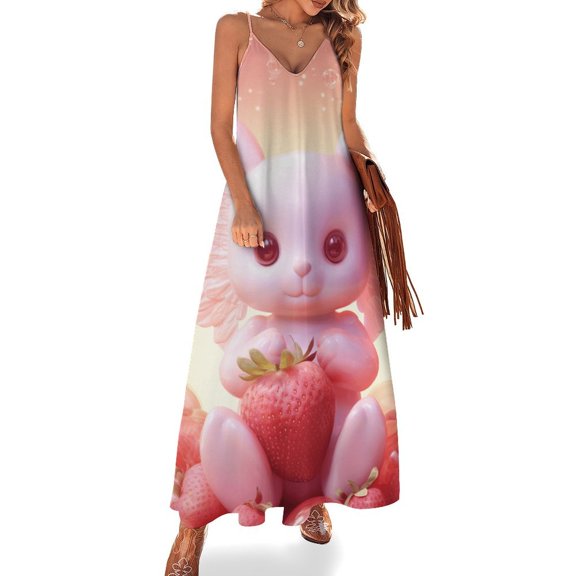 Easter Bunnies Rabbits Fine Art Sleeveless Dress Summer Dress Woman 2025