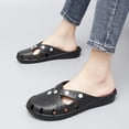 thumbnail image 4 of Women Rhinestone Flat Sandals EVA Garden Sandals Summer Shoes Lightweight, 4 of 8