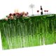 thumbnail image 4 of Falda de mesa de papel de aluminio con flecos metálicos, cortina de mesa de oropel para fiesta de Luau, cumpleaños, aniversario de verano, decoración de mesa navideña seitruly JJ15657-04, 4 of 4