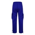 thumbnail image 3 of GHSOHS Mens Fleece Fleece Sweatpants Loose Cargo Pants Drawstring Elastic Waist Fitness Running Trousers Plus Size Casual Joggers Pants L, 3 of 4